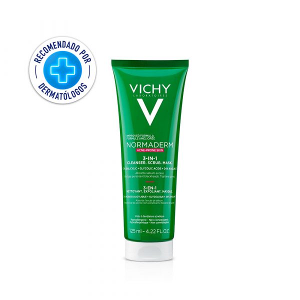 Vichy Normaderm 3 en 1 Exfoliante + Limpiador + Mascarilla 125ml