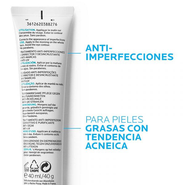 La Roche-Posay Effaclar Duo (+) SPF30+ 40ml - Dermaproductos Guatemala