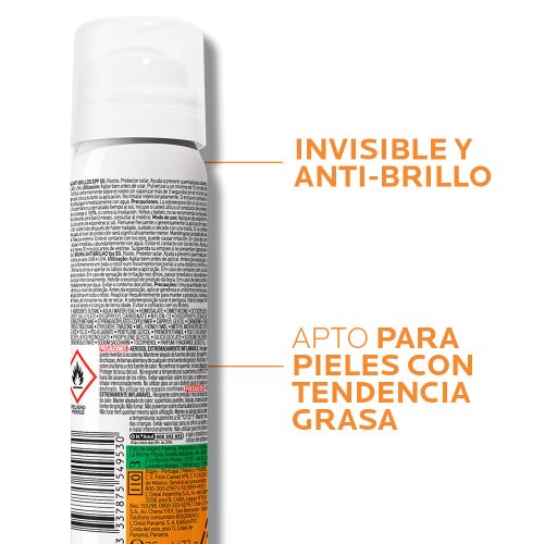 La Roche-Posay Anthelios Bruma Facial Invisible 75ml - Dermaproductos Guatemala
