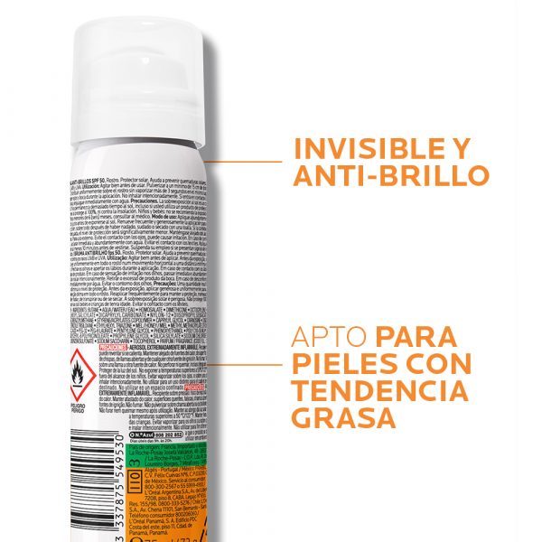 La Roche-Posay Anthelios Bruma Facial Invisible 75ml - Dermaproductos Guatemala