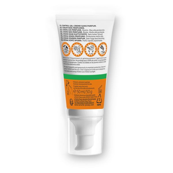 La Roche-Posay Anthelios UVMune Oil Control Gel Protector Solar Facial SPF50+ 50ml - Dermaproductos Guatemala