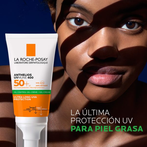 La Roche-Posay Anthelios UVMune Oil Control Gel Protector Solar Facial SPF50+ 50ml - Dermaproductos Guatemala