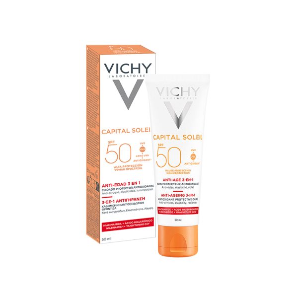 Vichy Capital Soleil Anti-Edad FPS 50 50ml - Dermaproductos Guatemala