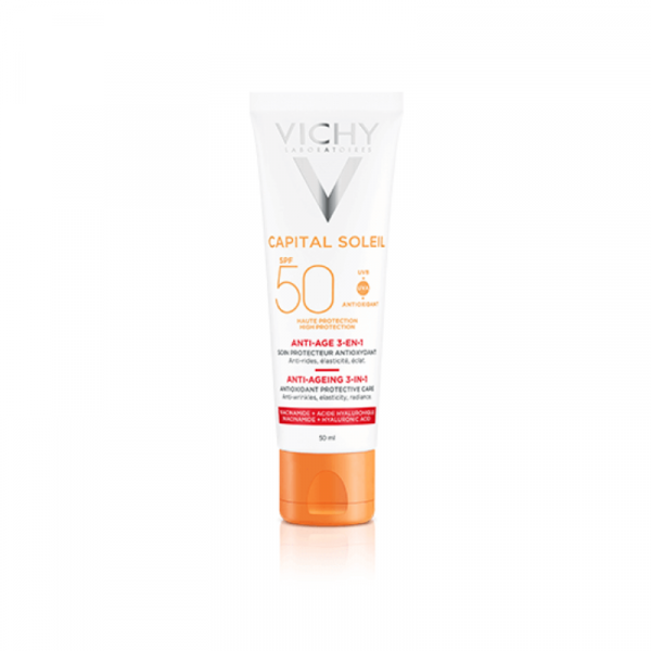 Vichy Capital Soleil Anti-Edad FPS 50 50ml - Dermaproductos Guatemala