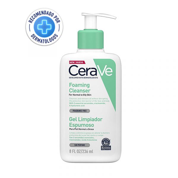 CeraVe Gel Limpiador Espumoso 236ml - Dermaproductos Guatemala