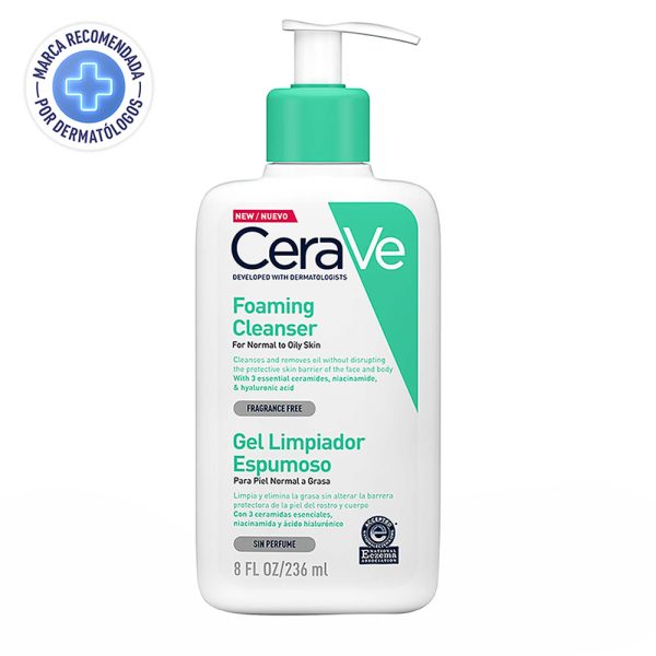 CeraVe Gel Limpiador Espumoso para Piel Normal a Grasa 236ml