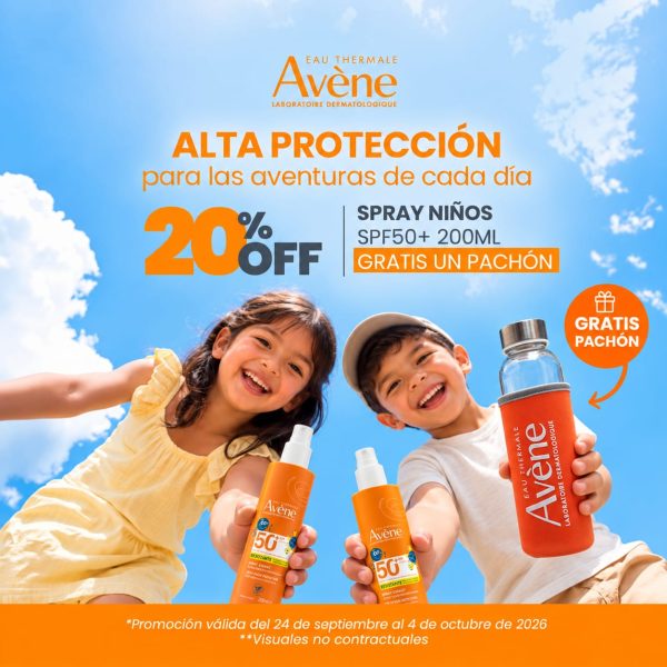 Avène Spray Niños SPF 50+ 200ml + Pachón de Regalo*