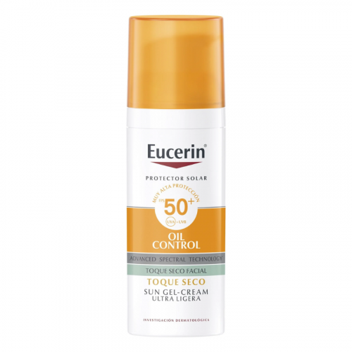 Eucerin Sun Gel Crema Oil Control Toque Seco FPS50+ 50ml - Dermaproductos Guatemala