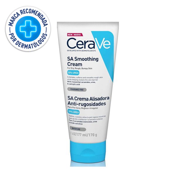 CeraVe SA Crema Alisadora Anti-Rugosidades para Piel Seca, Rugosa e Irregular 177ml