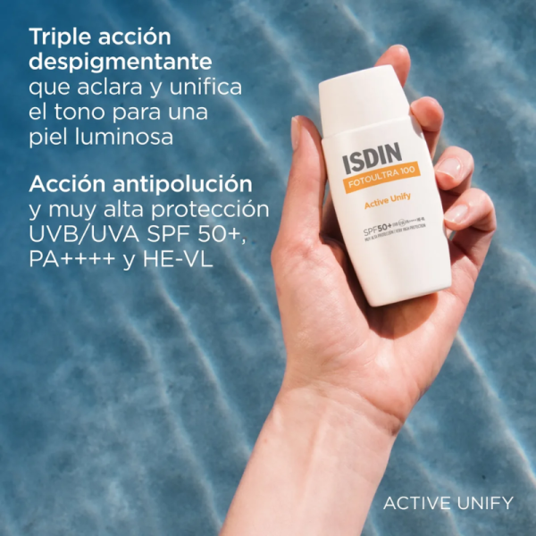 ISDIN FotoUltra 100 Active Unify 50ml - Dermaproductos Guatemala