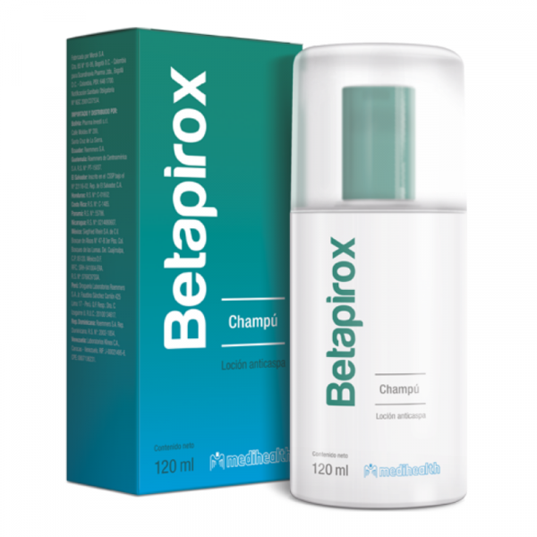 Medihealth Betapirox Champú 120ml - Dermaproductos Guatemala