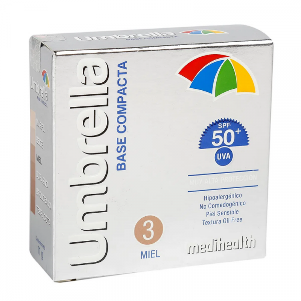 Umbrella Base Compacta SPF 50+ – 3/Miel