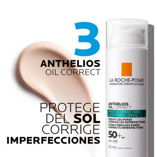 La Roche-Posay Anthelios Oil Correct FPS50+50ml - Dermaproductos Guatemala