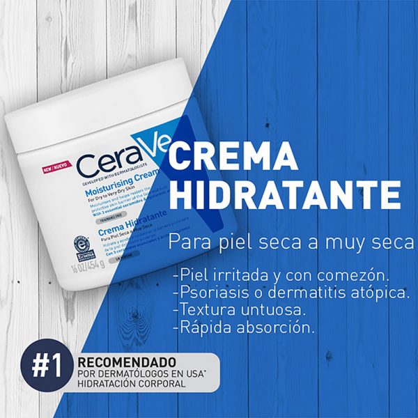 CeraVe Crema Hidratante 473ml - Dermaproductos Guatemala