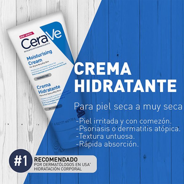 CeraVe Crema Hidratante 177ml - Dermaproductos Guatemala