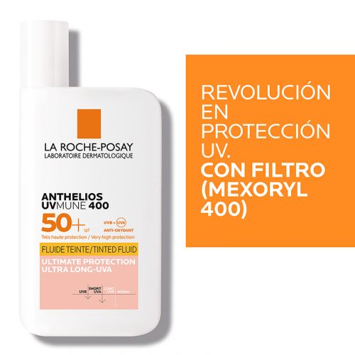 La Roche-Posay Anthelios UVMune 400 Fluido Invisible Color 50ml - Dermaproductos Guatemala