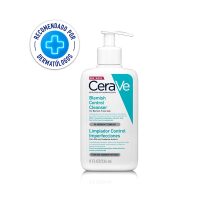  CeraVe Limpiador espumoso con peróxido de benzoilo al 4% para  el acné, limpiador facial y corporal, con ácido hialurónico y niacinamida.  Ayuda a eliminar las espinillas del acné y prevenir brotes.