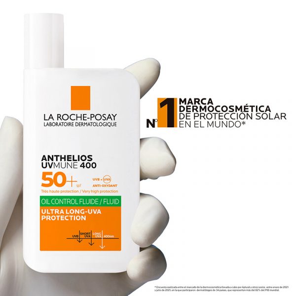 La Roche-Posay Anthelios UVMune400 Oil Control SPF50+ 50ml - Dermaproductos Guatemala