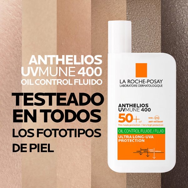 La Roche-Posay Anthelios UVMune400 Oil Control SPF50+ 50ml - Dermaproductos Guatemala