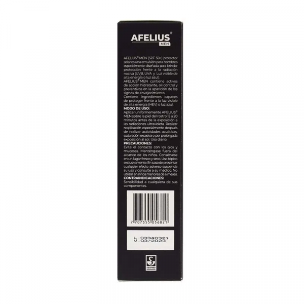 Afelius Men Emulsión SPF50 - Dermaproductos Guatemala (2)