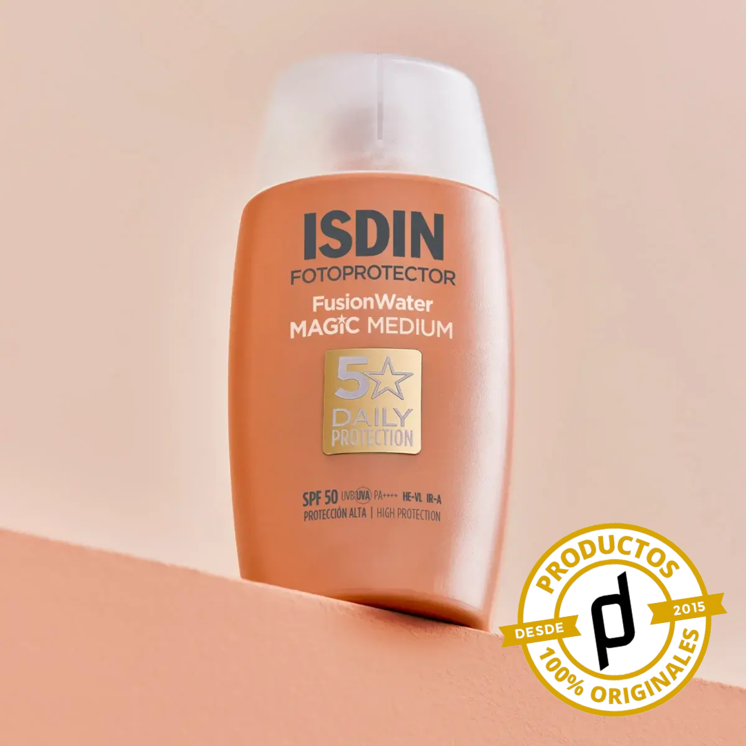 ISDIN Fotoprotector Fusion Water Magic Medium SPF50 50ml - Dermaproductos Guatemala