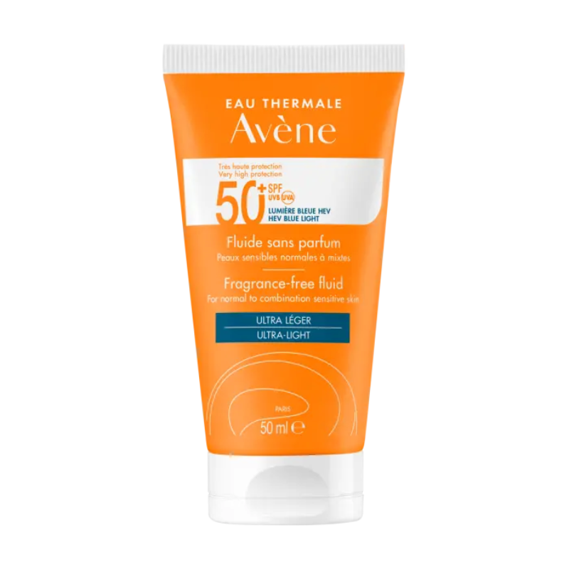 Avène Fluido Sin Color SPF 50+ - Dermaproductos Guatemala