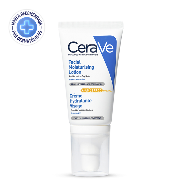 CeraVe Loción Hidratante de Rostro FPS30 para Piel Normal a Seca 52ml