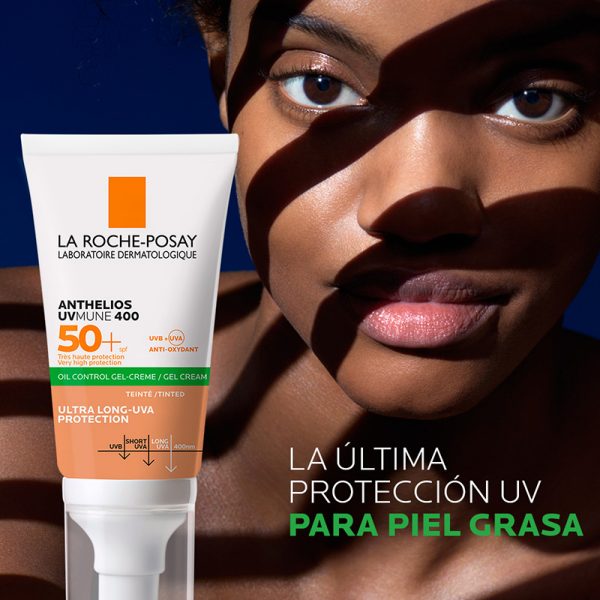 La Roche-Posay Anthelios UVMune Oil Control Gel Color SPF 50+ 50ml - Dermaproductos Guatemala