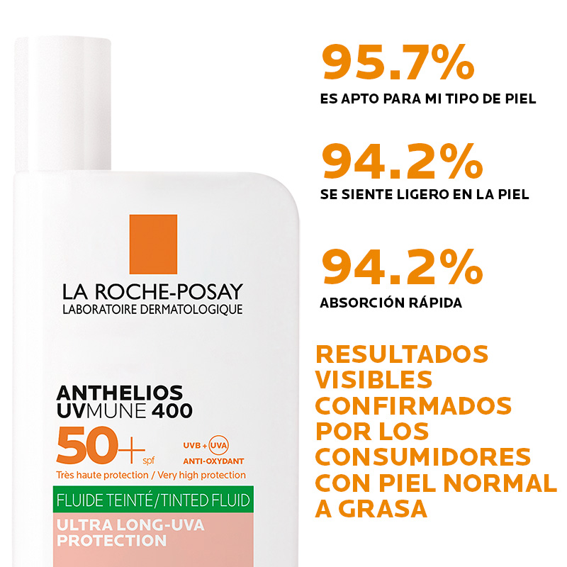 La Roche-Posay Anthelios UVMune400 Oil Control con Color SPF50+ 50ml Dermaproductos Guatemala