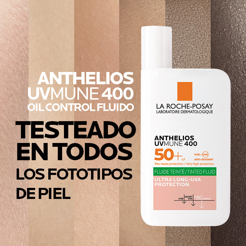 La Roche-Posay Anthelios UVMune400 Oil Control con Color SPF50+ 50ml Dermaproductos Guatemala