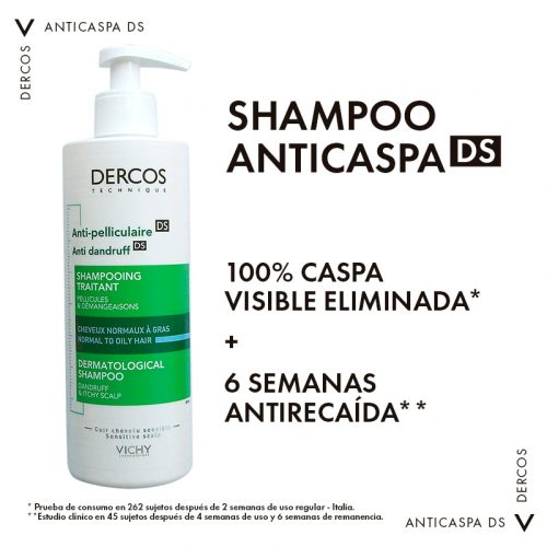 Vichy Dercos Anticaspa DS 390ml Dermaproductos Guatemala