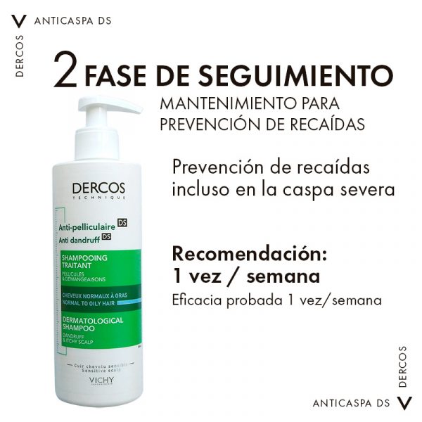 Vichy Dercos Anticaspa DS 390ml Dermaproductos Guatemala