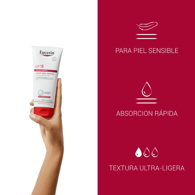 Eucerin pH5 Gel Crema Corporal Hidratante - Dermaproductos Guatemala