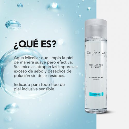 CELLSKINLAB AOX Solución Micelar 250ml - Dermaproductos Guatemala