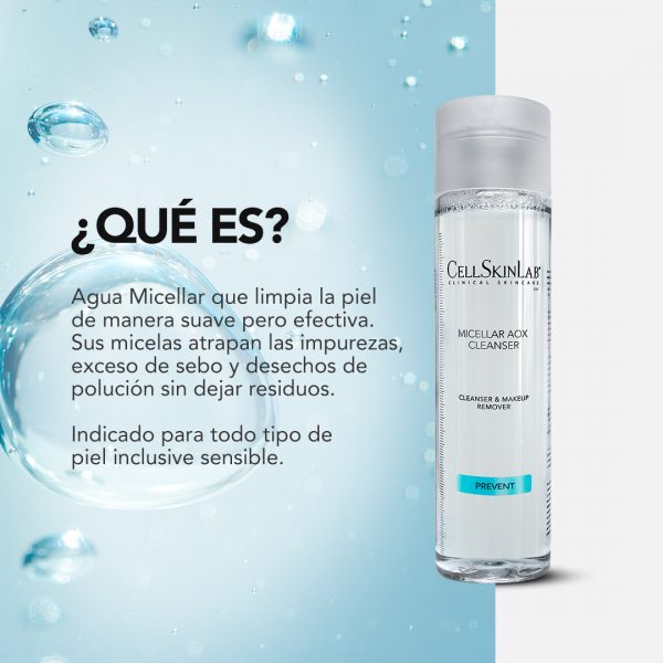 CELLSKINLAB AOX Solución Micelar 250ml - Dermaproductos Guatemala