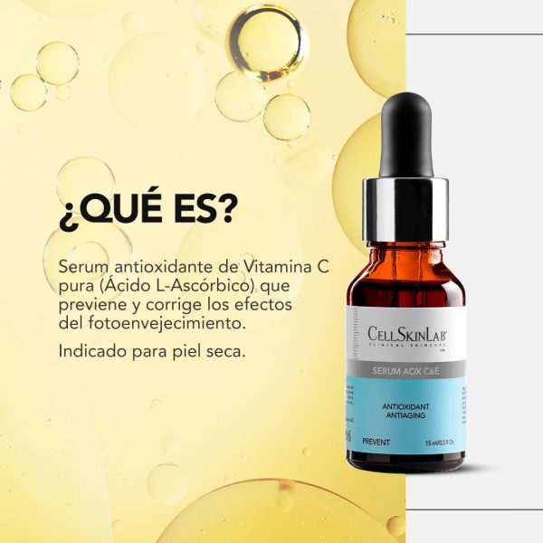 CELLSKINLAB Serum AOX C&E 15ml - Dermaproductos Guatemala