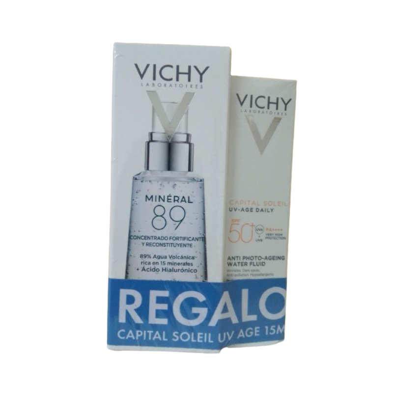 Vichy PACK Minéral 89 Concéntrate 50ml + Capital Soleil Mini - Dermaproductos Guatemala