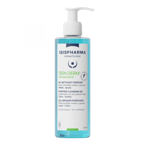 Isispharma Teen Derm Gel Sensitive 250ml - Dermaproductos Guatemala