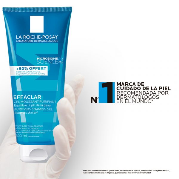 La Roche-Posay Effaclar Gel + M Purificante 300ml - Dermaproductos Guatemala