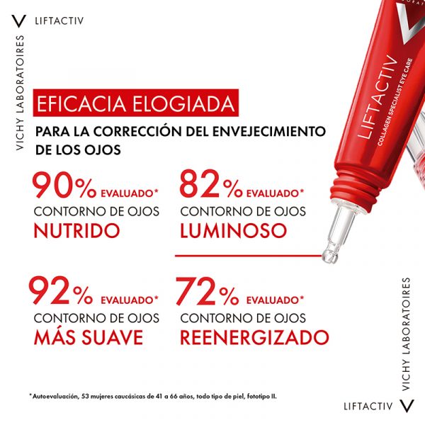 Vichy Liftactiv Collagen Specialist Contorno de Ojos 15ml - Dermaproductos Guatemala