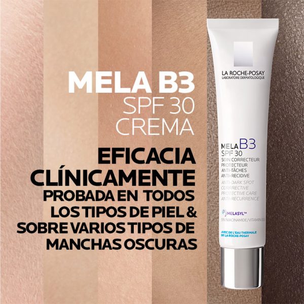 La Roche-Posay Mela B3 Crema FPS30 - Dermaproductos Guatemala