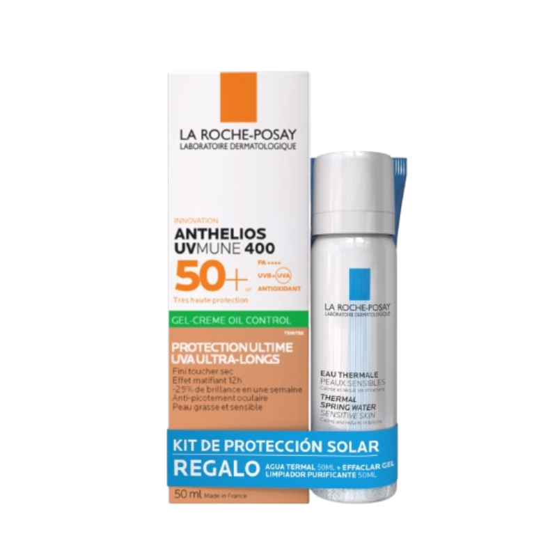 La Roche-Posay Pack Anthelios UVMUNE Gel-Crema COLOR + Minis - Dermaproductos Guatemala