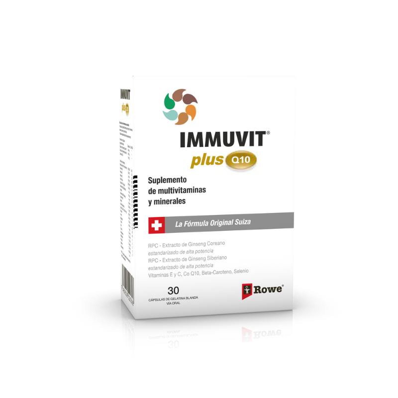 Rowe Immuvit Plus Q10 30 Cápsulas - Dermaproductos Guatemala