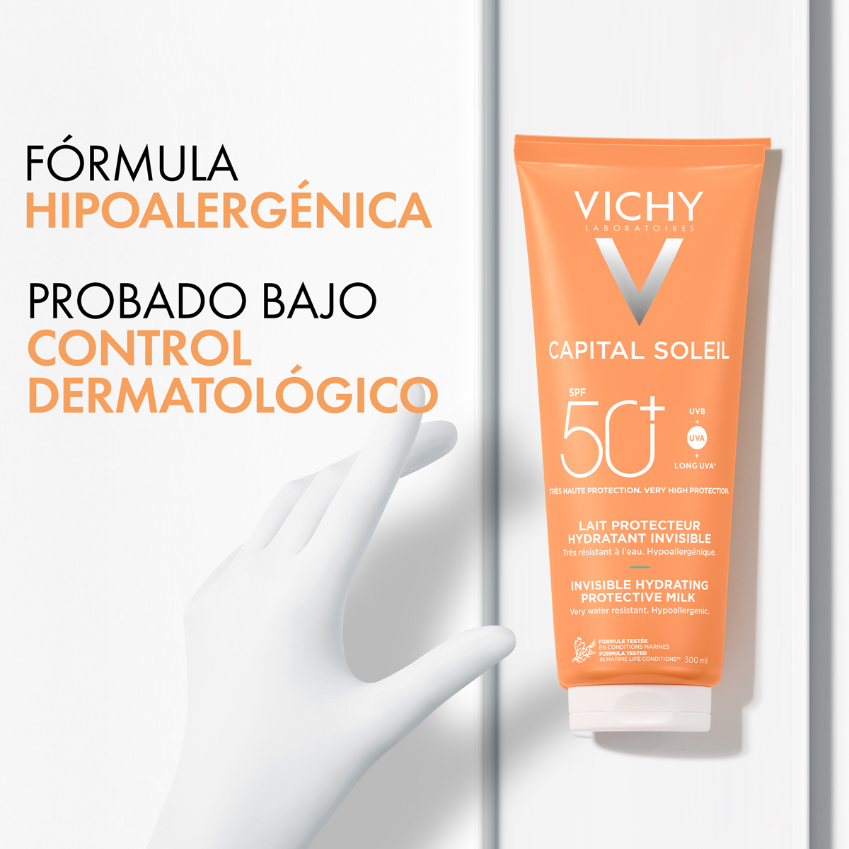 Vichy Capital Soleil Leche Hidratante FPS50 300ml - Dermaproductos Guatemala