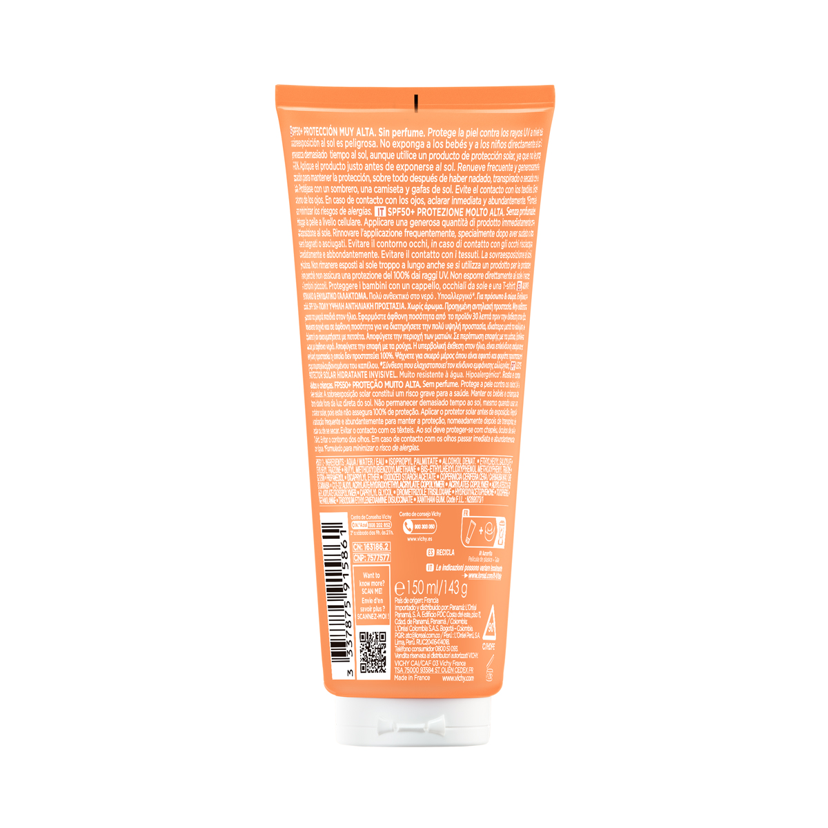 Vichy Capital Soleil Leche Hidratante FPS50 300ml - Dermaproductos Guatemala