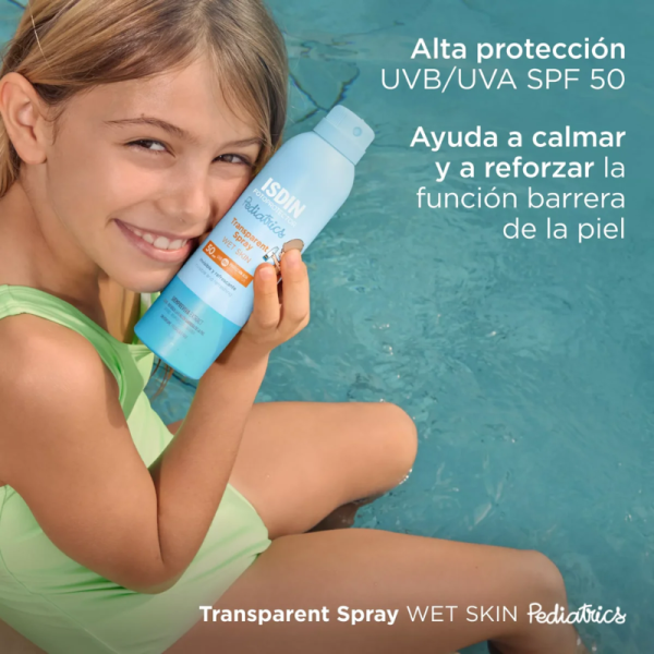 Isdin Pediatrics Transparent Spray Wet Skin 250ml - Dermaproductos Guatemala