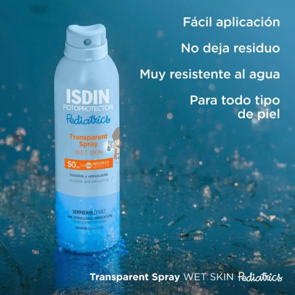 Isdin Pediatrics Transparent Spray Wet Skin 250ml - Dermaproductos Guatemala