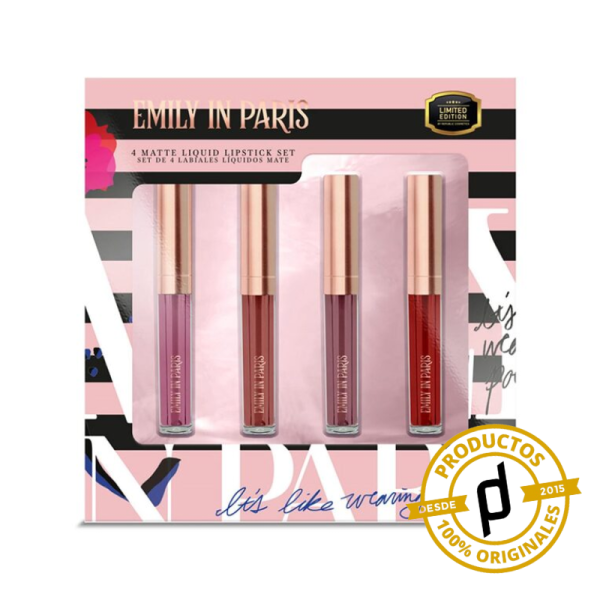 Emily In Paris Set de 4 Labiales Edición Limitada