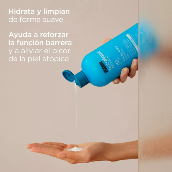 ISDIN Nutratopic PRO-AMP Gel de Baño Emoliente 400ml - Dermaproductos Guatemala