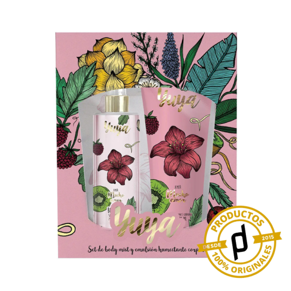 Yuya Set Body Mist y Emulsión Corporal «Amor Mucho Amor» - Dermaproductos Guatemala